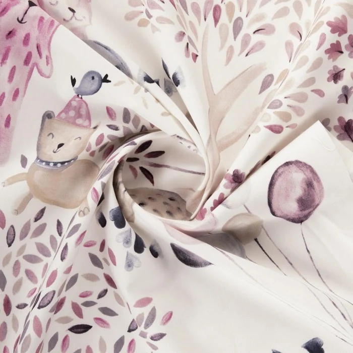 Baumwollstoff Party Animals - rose 280 cm