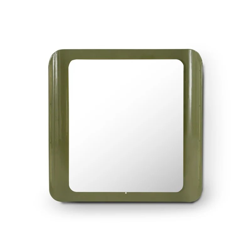 Casa Padrino Luxus Wandspiegel Khaki 114 x 14 x H. 120 cm - Wandspiegel mit Spiegelglas - Moderne Wohnzimmer Möbel - Luxus Qualität