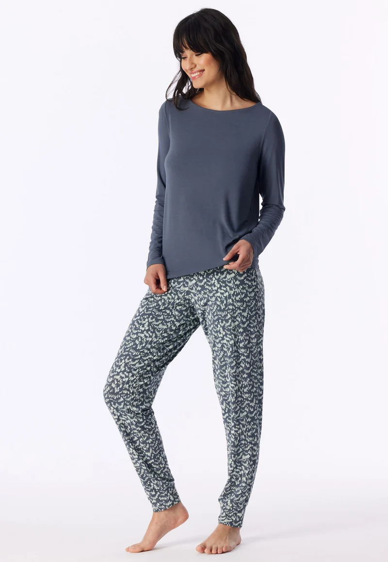 Shirt langarm U-Boot-Ausschnit