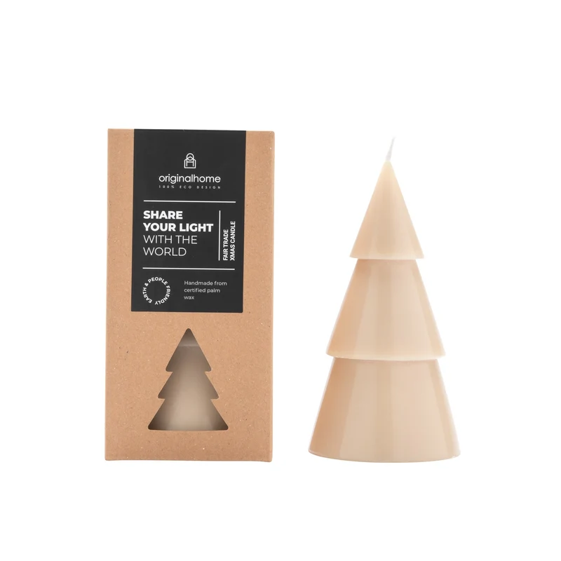 Xmas Tree Kerze L, Beige, Originalhome