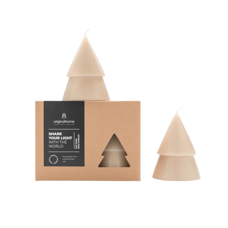 Xmas Tree Kerzen Set M, Beige, Originalhome