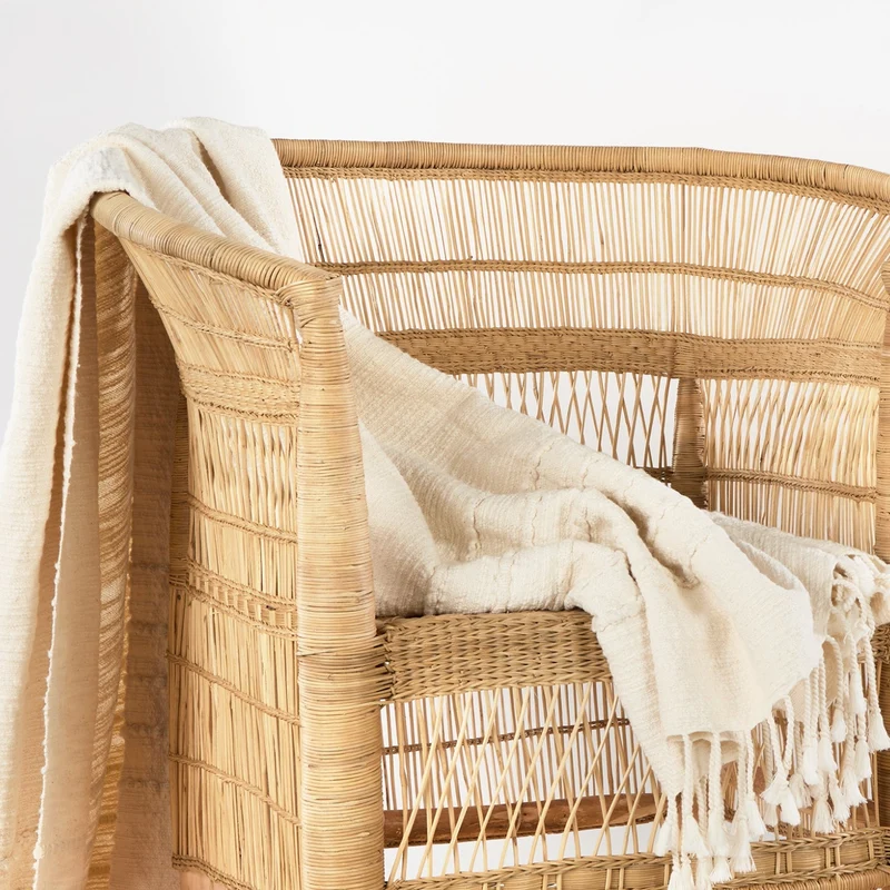 Baumwolldecke Baray, handgewebt