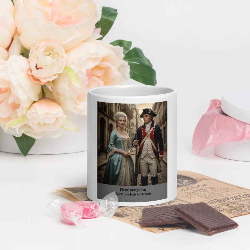 White glossy mug