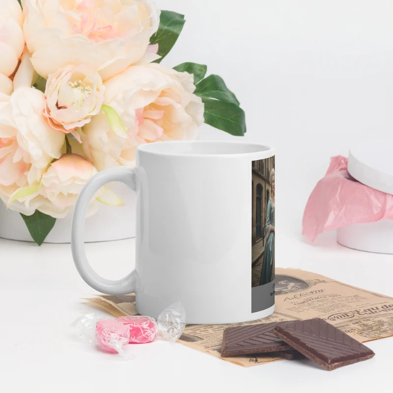 White glossy mug