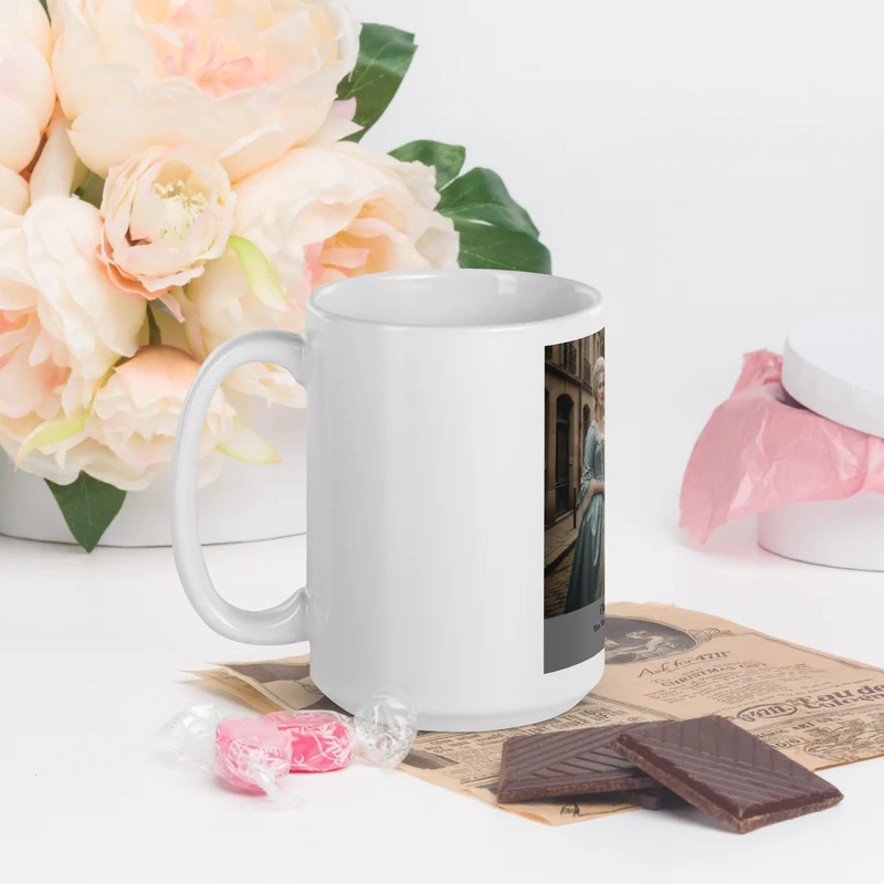 White glossy mug