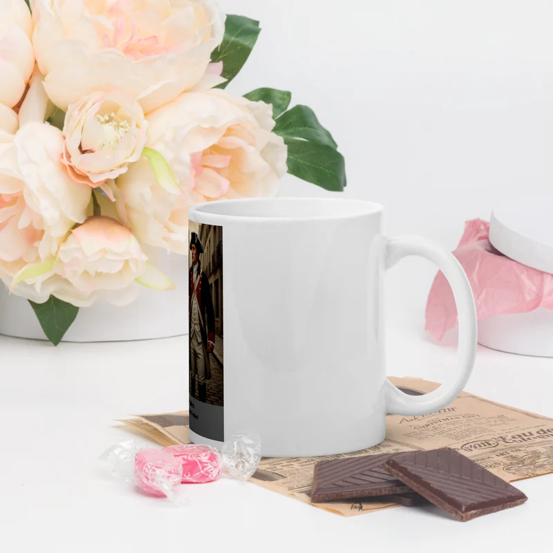 White glossy mug