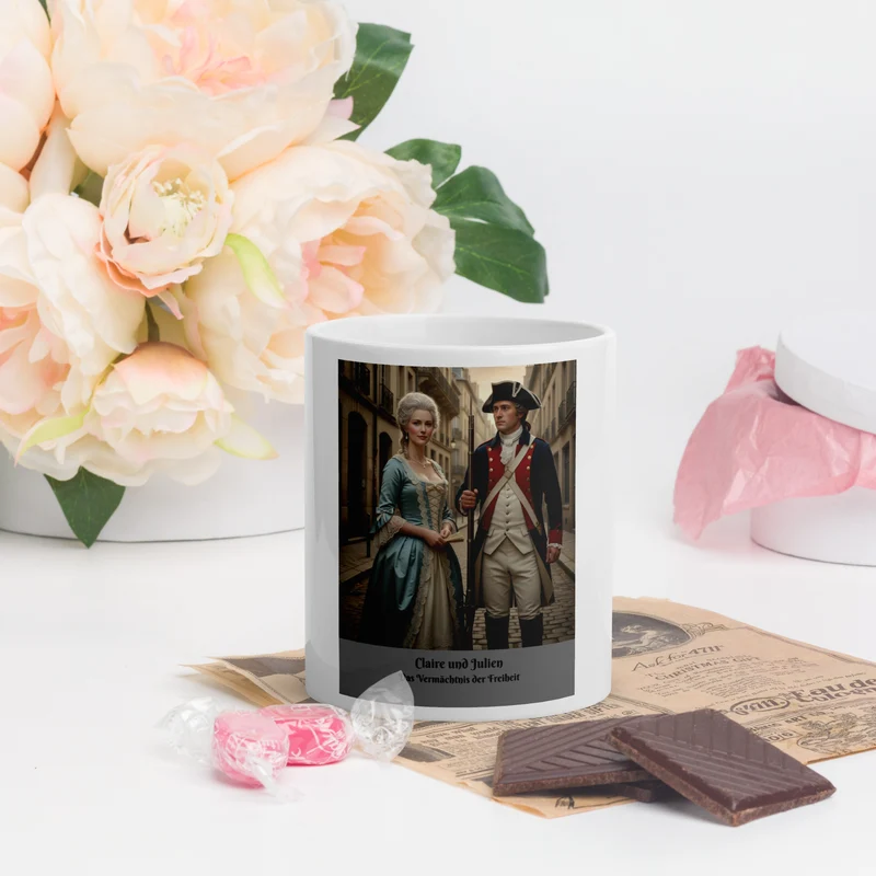 White glossy mug