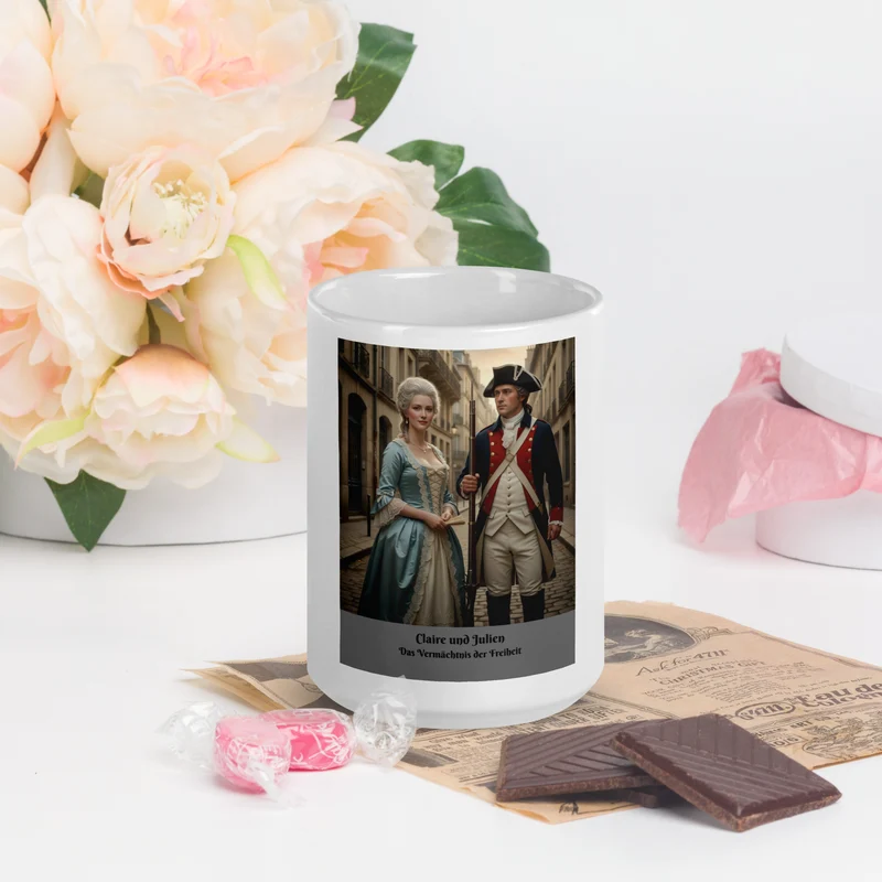 White glossy mug