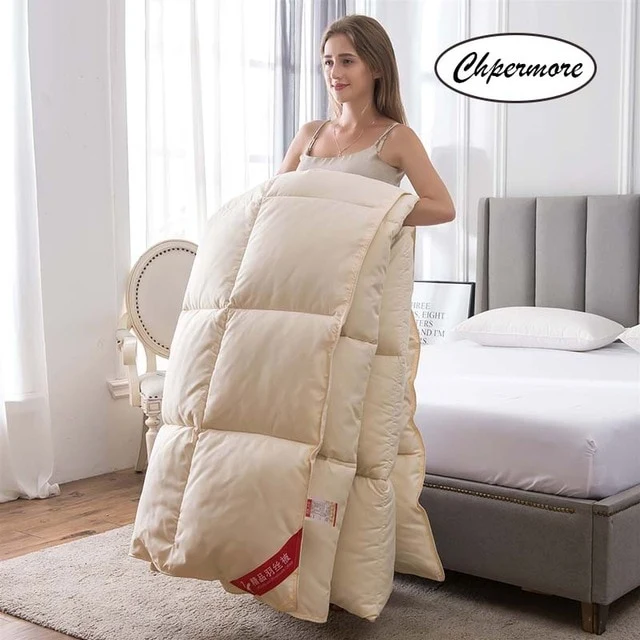 Chpermore 95 % White Goose/Duck Down Quilt Duvets five star hotel Winter Comforters 100% Cotton Cover King Queen Twin Full Size