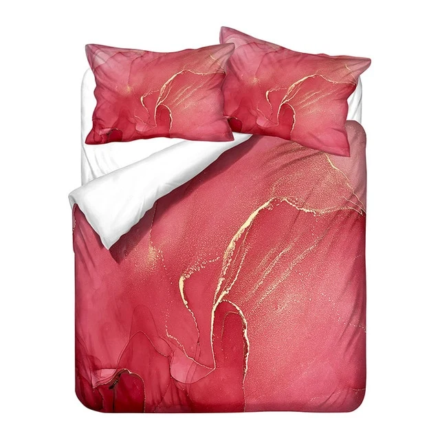 Nordic Simple Light Pink Single Double Duvet Cover Set Girl Abstract Art Pattern Bed Linen Twin Queen Quilt Cover Pillowcase