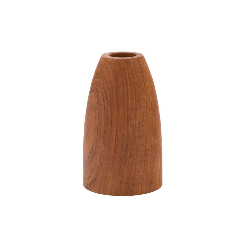 Kerzenständer Conical aus recyceltem Teakholz, Large