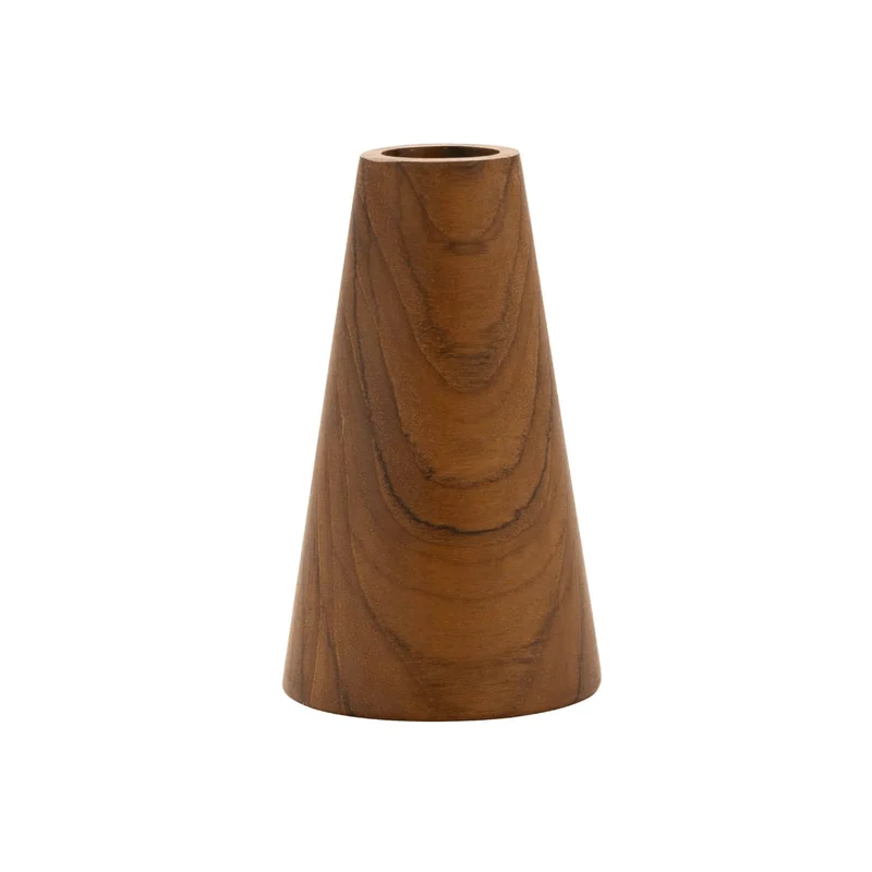 Kerzenständer Triangle aus recyceltem Teakholz, Large