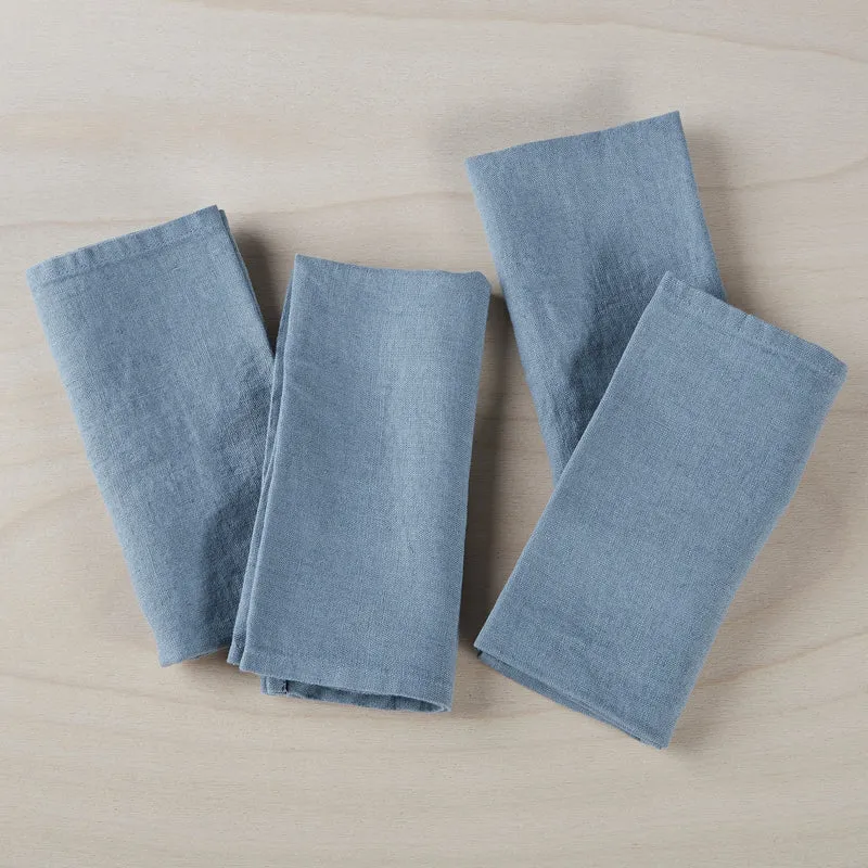 Leinen Servietten Mineral 4er Set