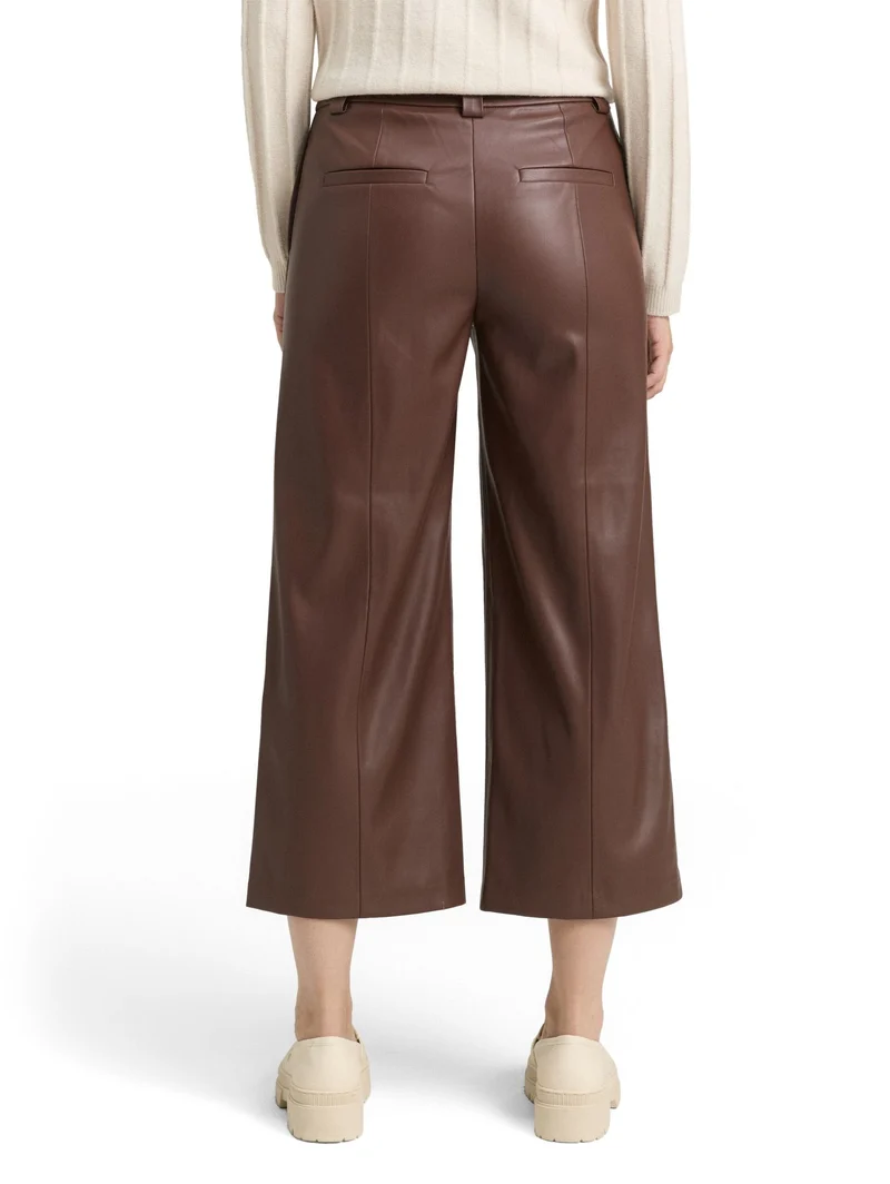 Culotte Hose in Lederoptik