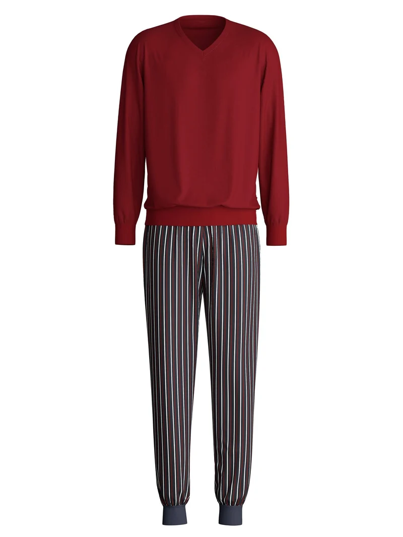 HERREN Pyjama mit Bündchen