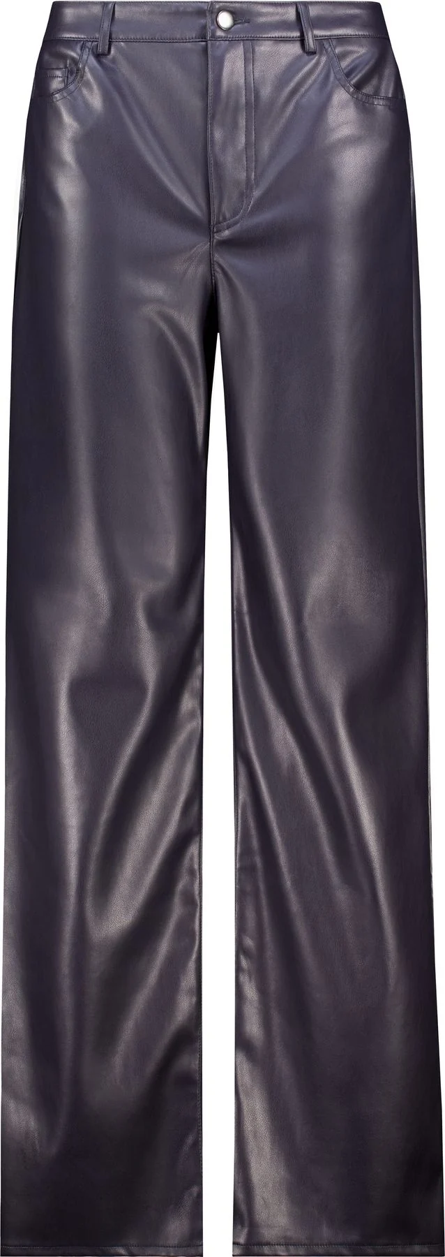 Kunstleder Wide-Leg-Hose