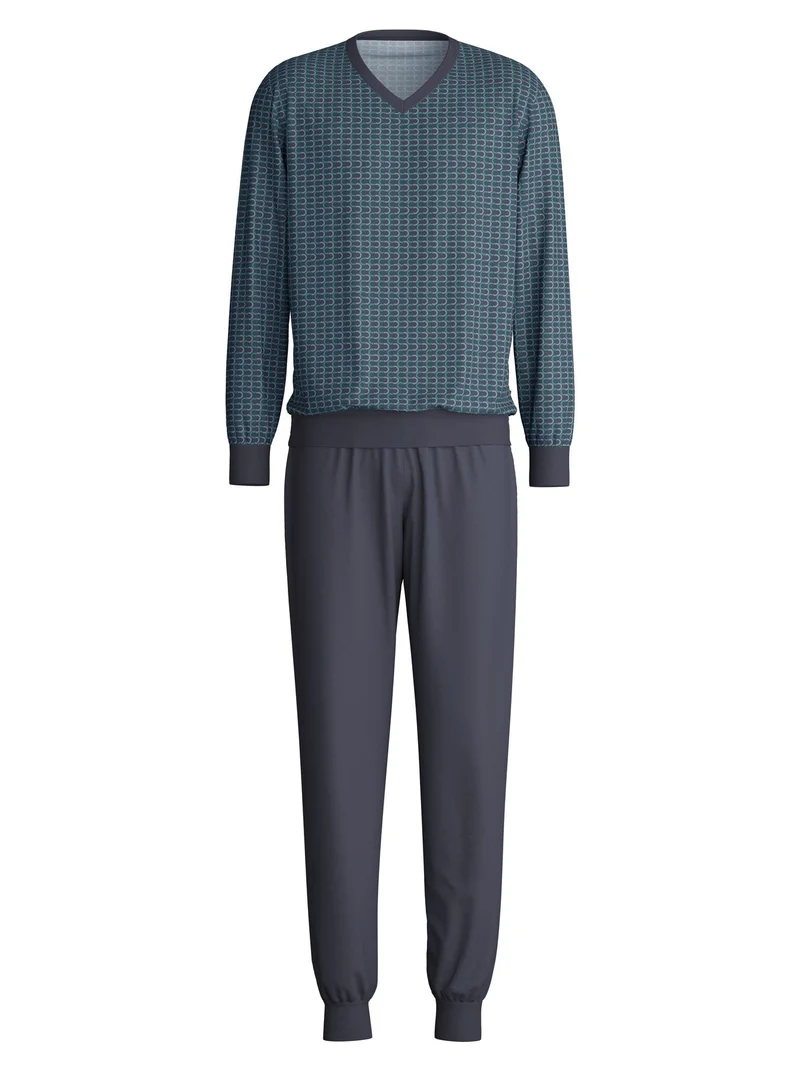 HERREN Pyjama mit Bündchen