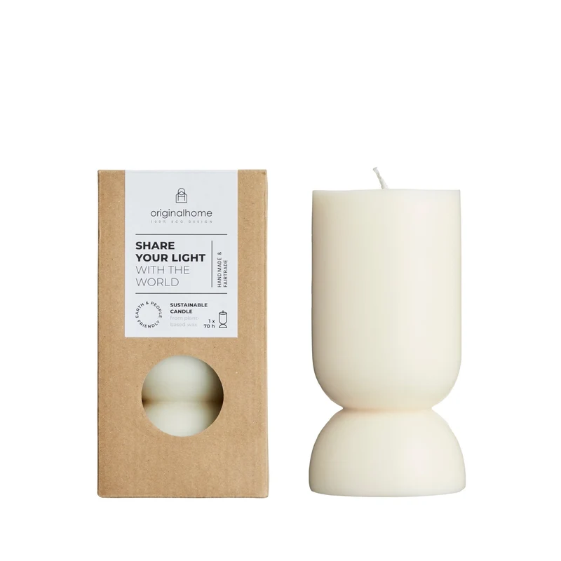Stumpenkerze Organic S, Naturweiß, Originalhome