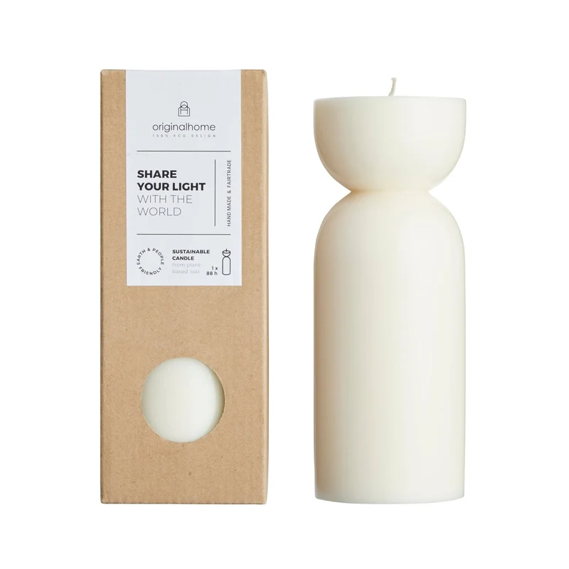 Stumpenkerze Organic M, Naturweiß, Originalhome