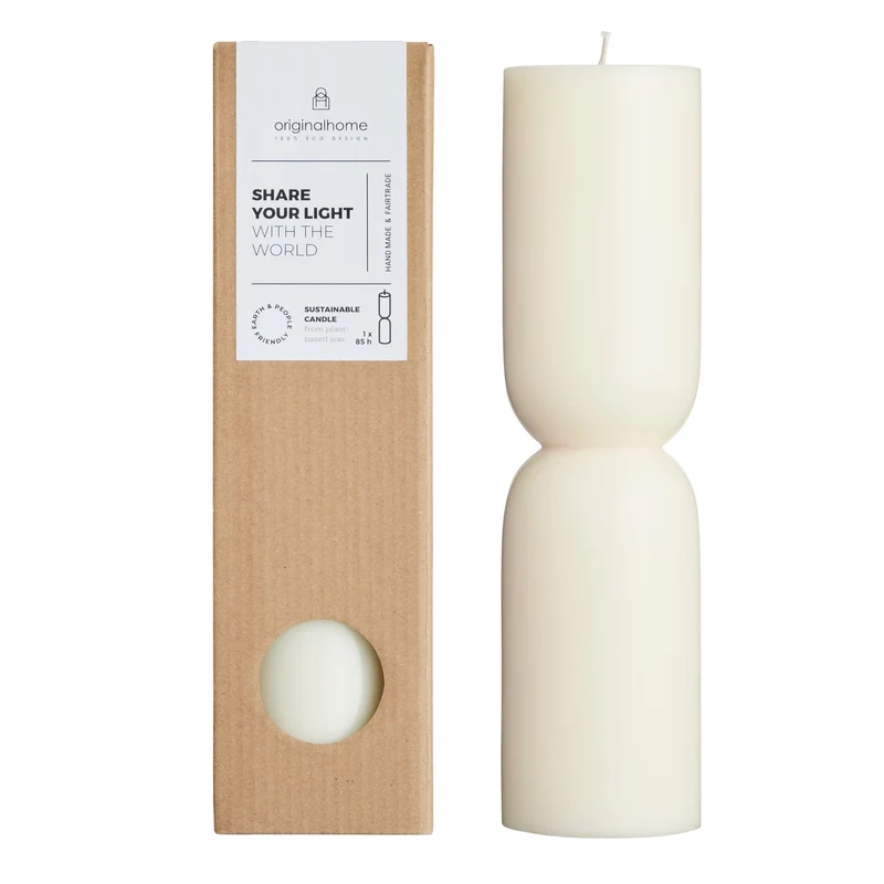 Stumpenkerze Organic L, Naturweiß, Originalhome
