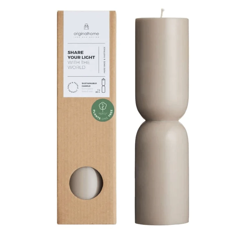Stumpenkerze Organic L, Clay, Originalhome