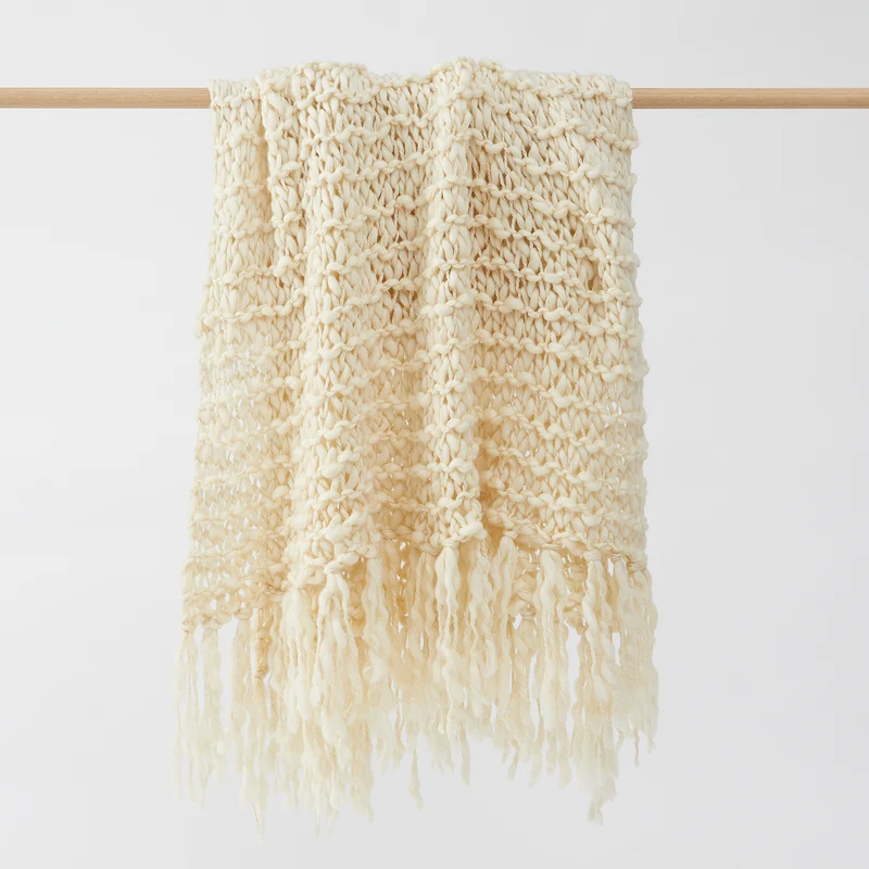 Handgewebte Merino Wolldecke Animaná