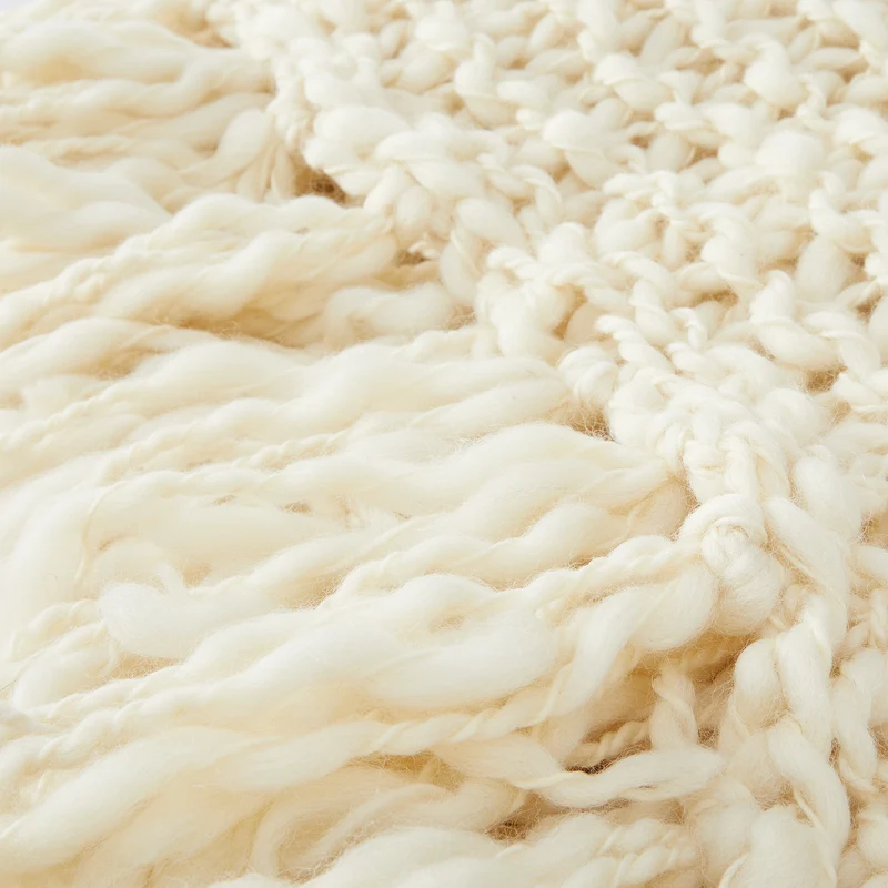 Handgewebte Merino Wolldecke Animaná