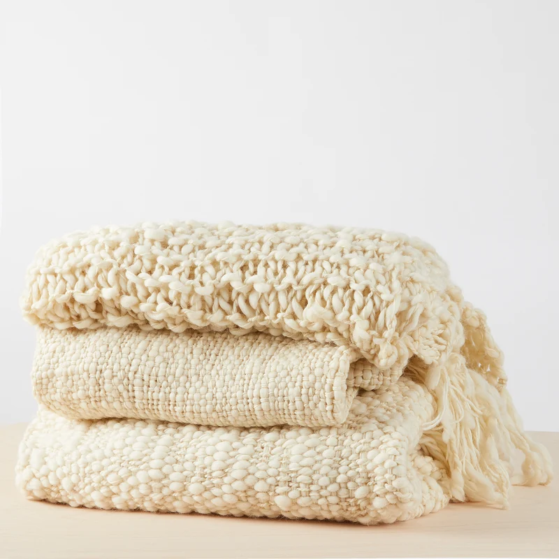 Handgewebte Merino Wolldecke Animaná