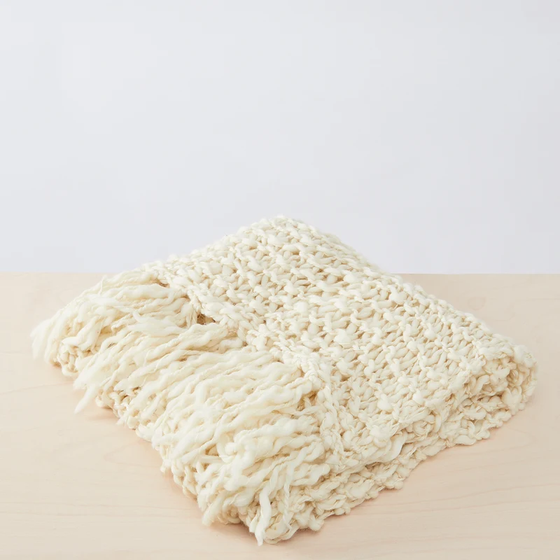 Handgewebte Merino Wolldecke Animaná