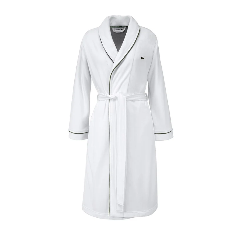Bademantel Lacoste L Pique Blanc