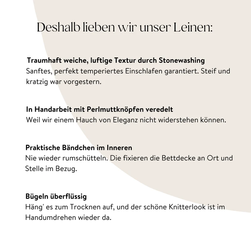 Leinen Bettwäsche Set Stonewashed Weiß