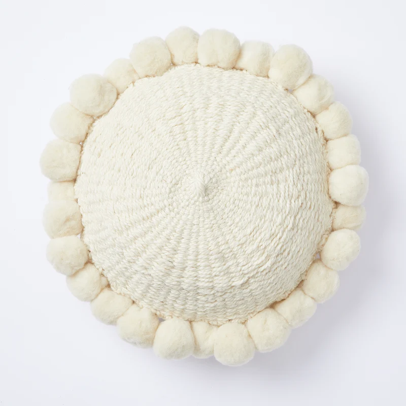 PomPom Wollkissen Salta Rund, Medium
