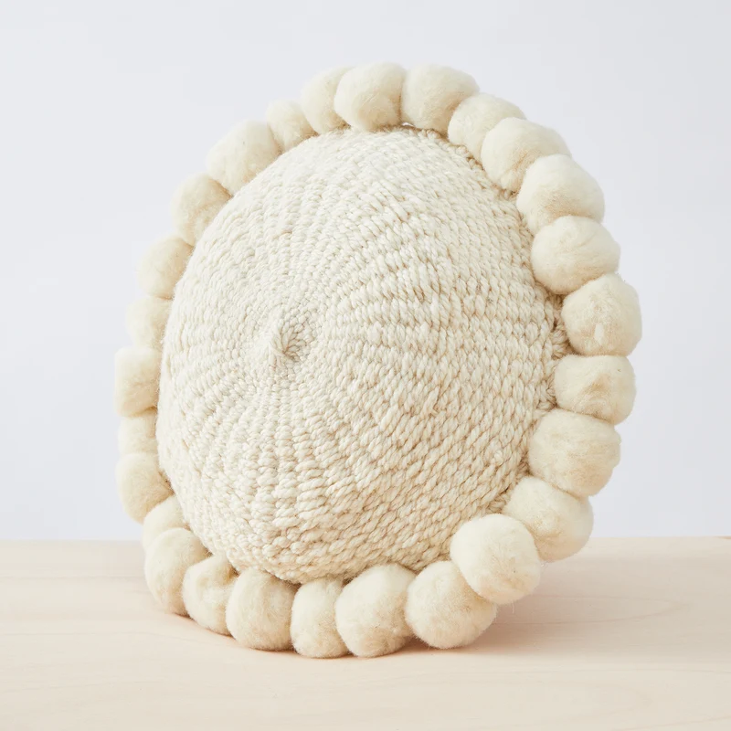 PomPom Wollkissen Salta Rund, Medium