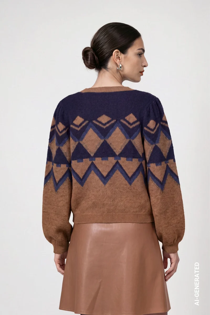 Strickpullover mit Jacquard Muster