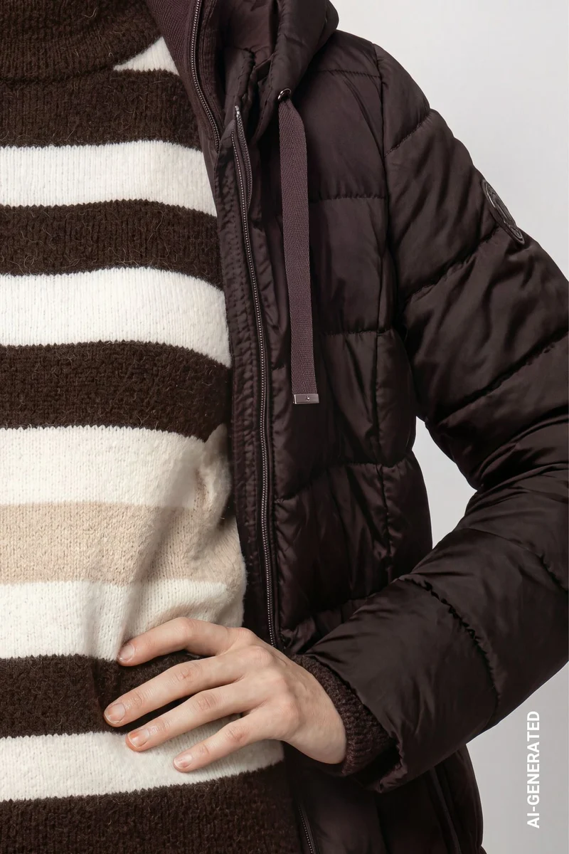 Steppmantel mit Lurex