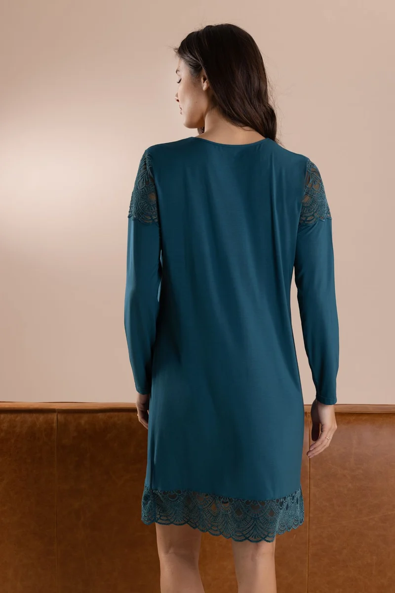 Night Shirt Langarm, Länge 95 cm