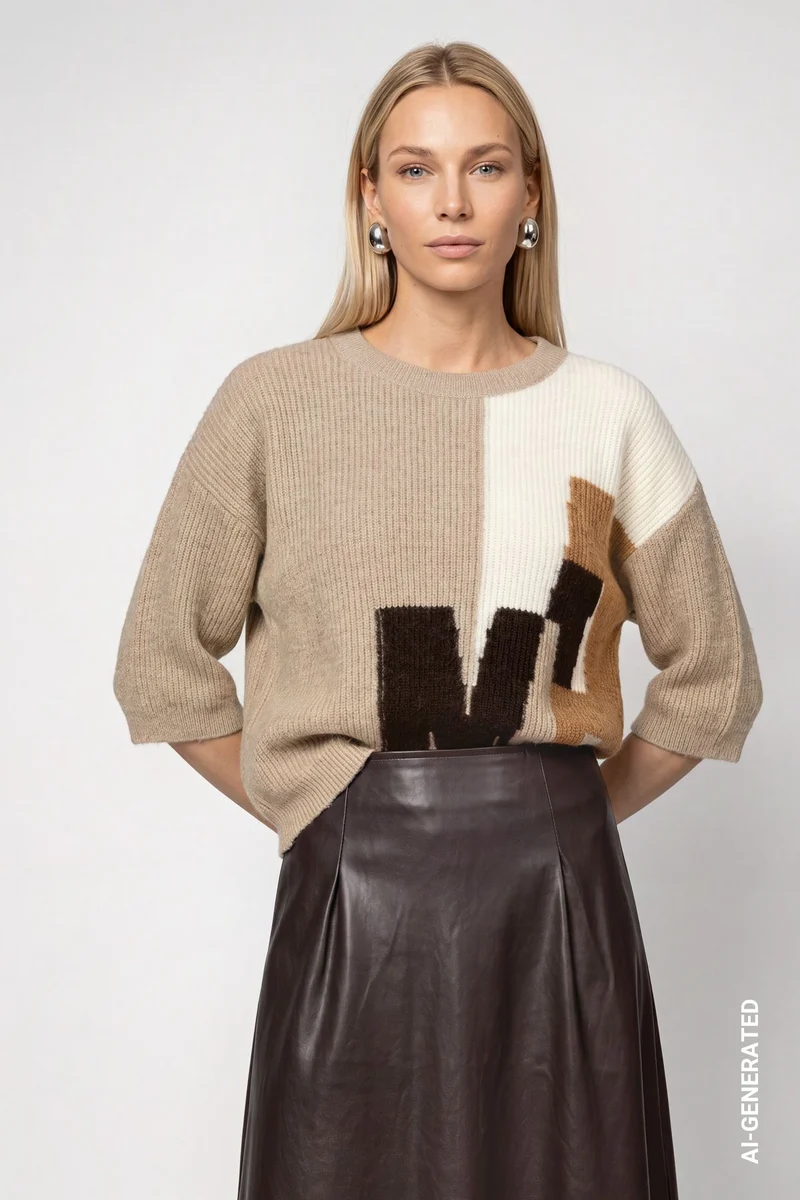 Strickpullover mit Intarsie-Design