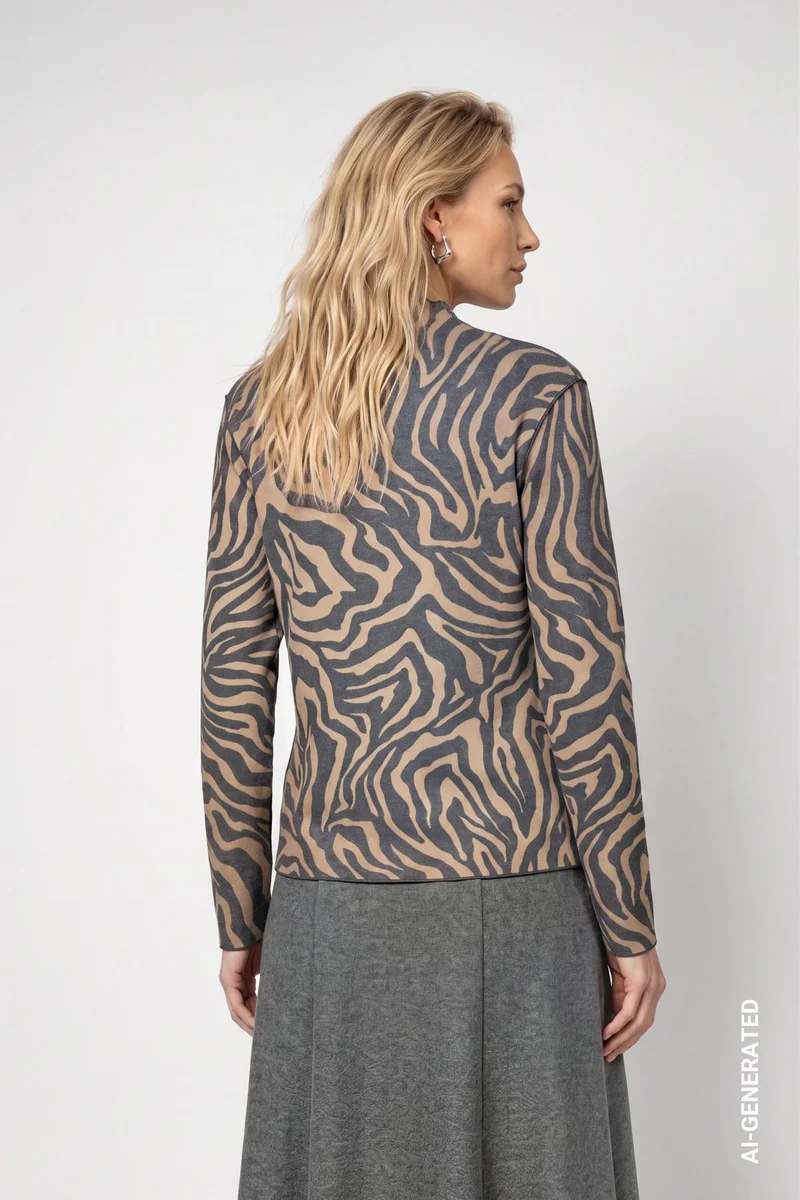 Langarmshirt mit Zebra-Muster