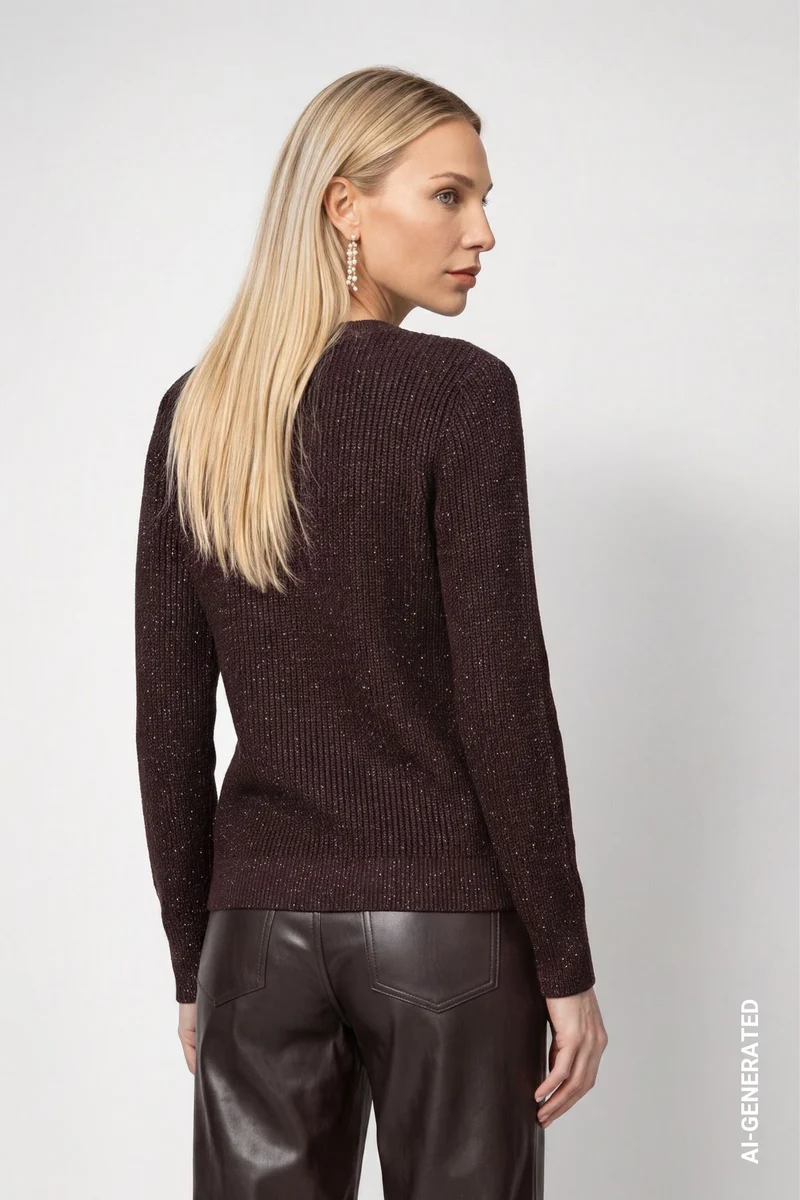 Basic-Strickpullover mit Lurex