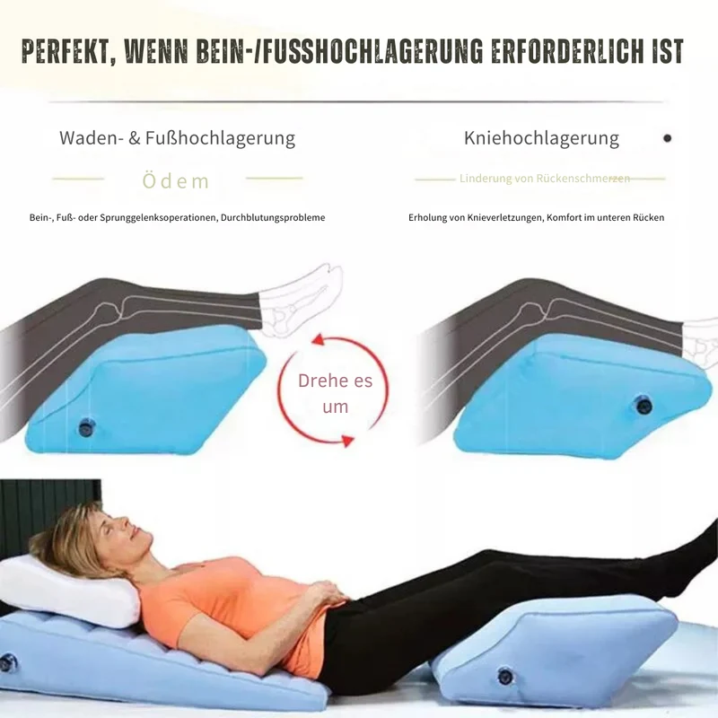 Venenkissen | Ergonomische Beinauflage mit 45° Neigung für Beine, Knöchel und Füße