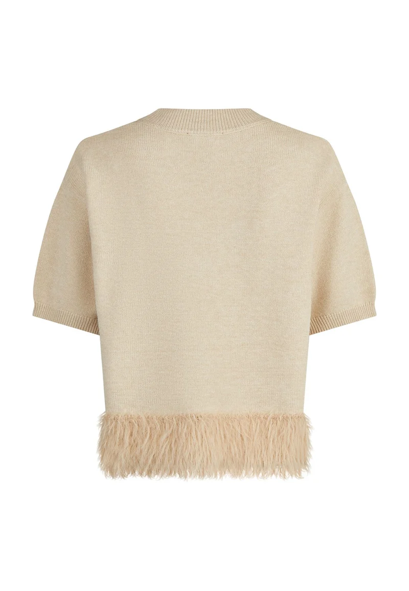 Pullover mit Pelz-Kante