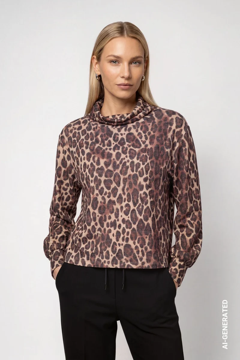 Sweatshirt mit Leomuster