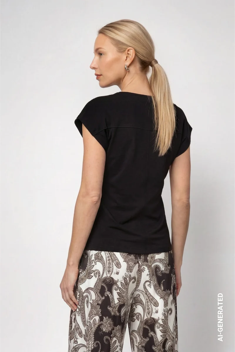 T-Shirt mit Knotendetail