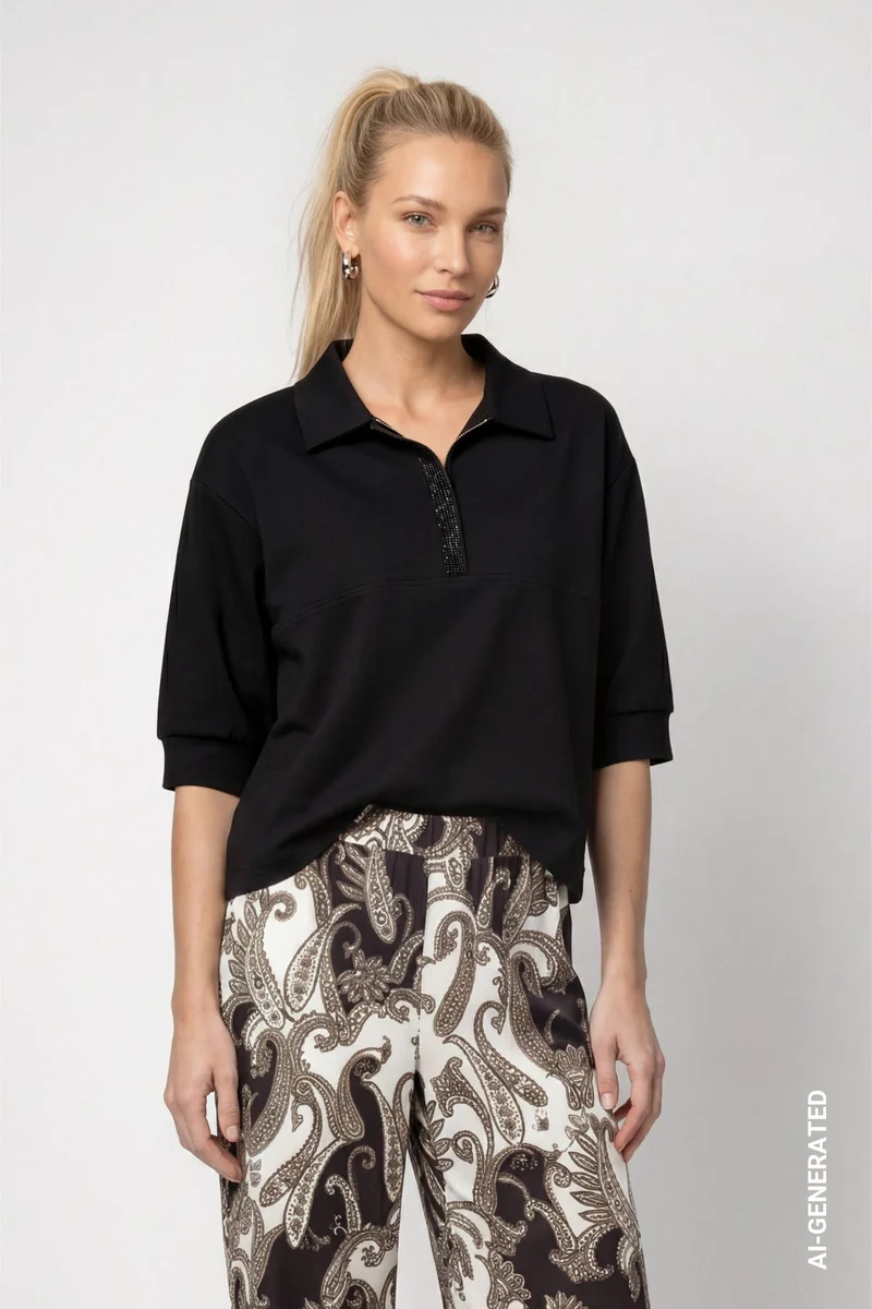 Sweatshirt mit Strasssteinen