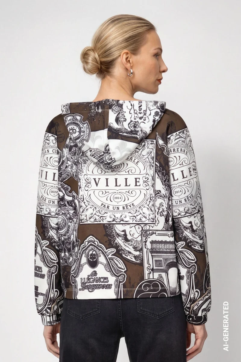 Sweatshirt mit Emblem-Muster