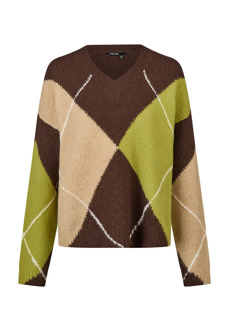 Pullover mit übergroßem Argyle-Muster