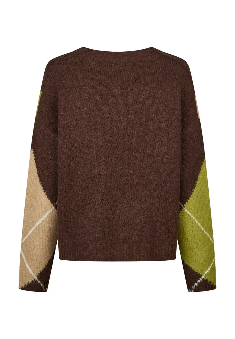 Pullover mit übergroßem Argyle-Muster