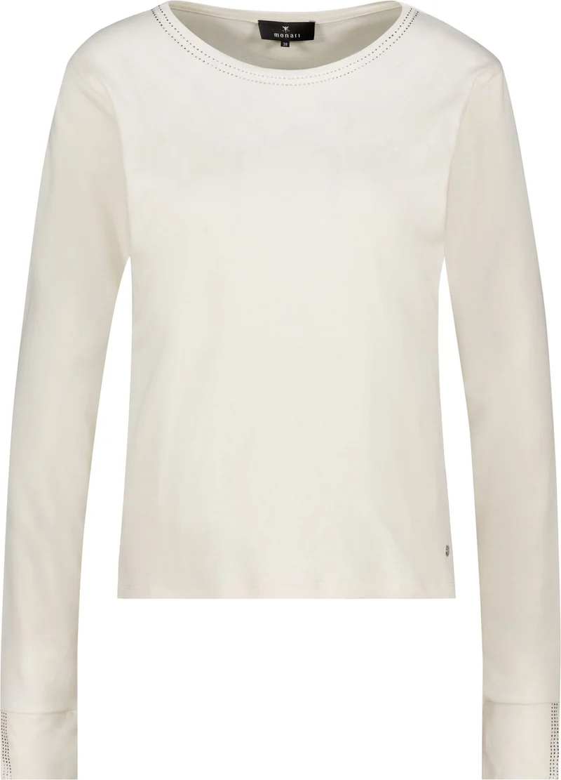 Langarmshirt mit Strassdetails
