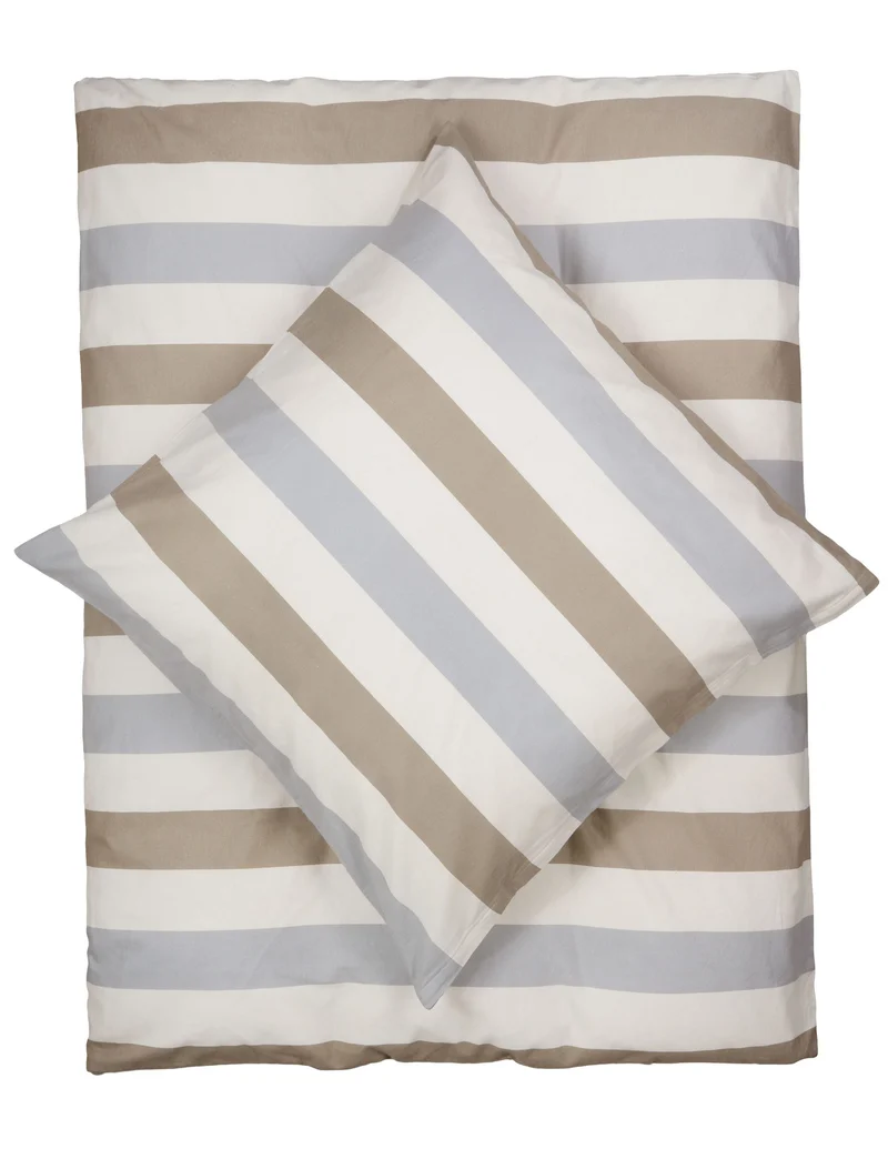 Living Dreams Feinbiber Bettwäsche Blockstreifen