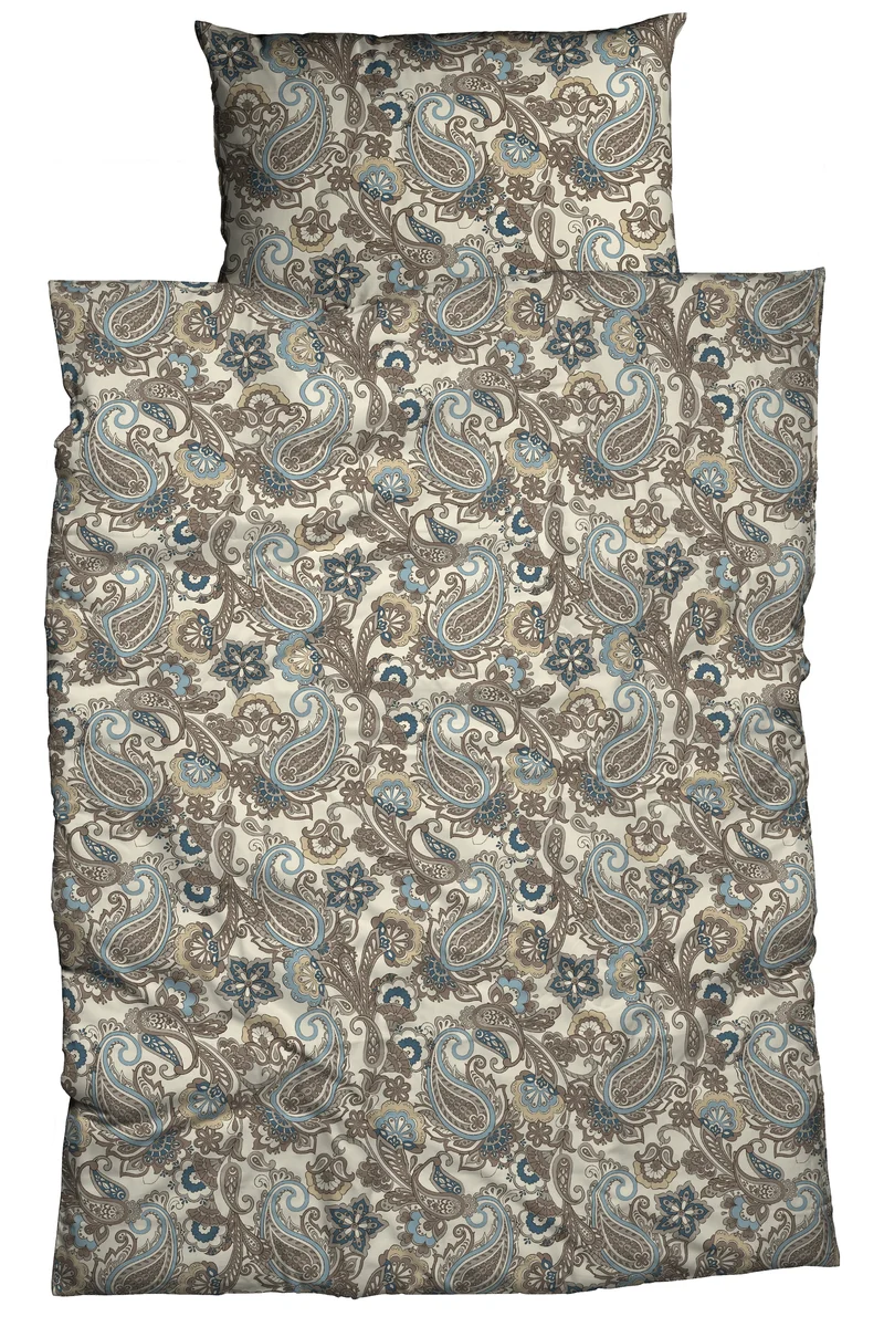 Living Dreams Satin Bettwäsche Paisley beige